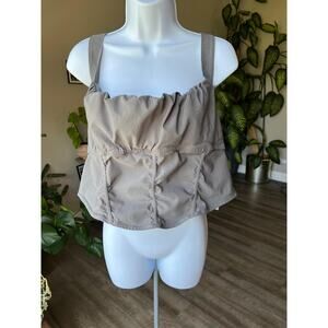 Pretty Little Thing Bodycon Corset Dress Womens 22 Grey Sleeveless Back Zip #505
